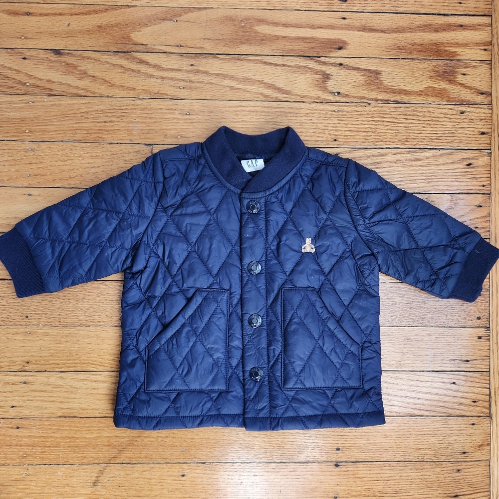 EUC baby GAP Quilted Barn Jacket 3-6 months Baby Boy